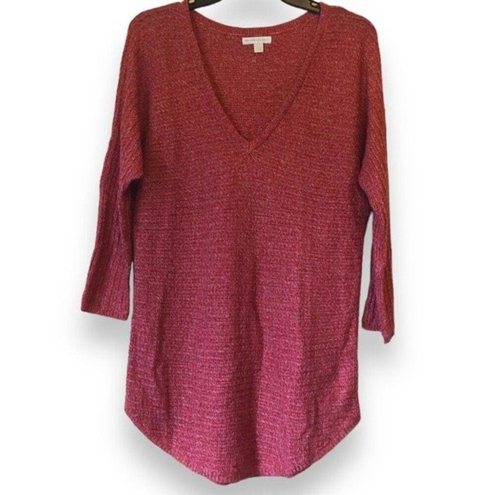 New York & Co Cozy V-Neck Knit Tunic Sweater - Perfect for Any Season - Size M